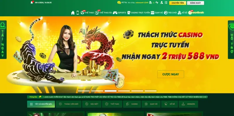 Khuyến mãi sảnh Casino FB88